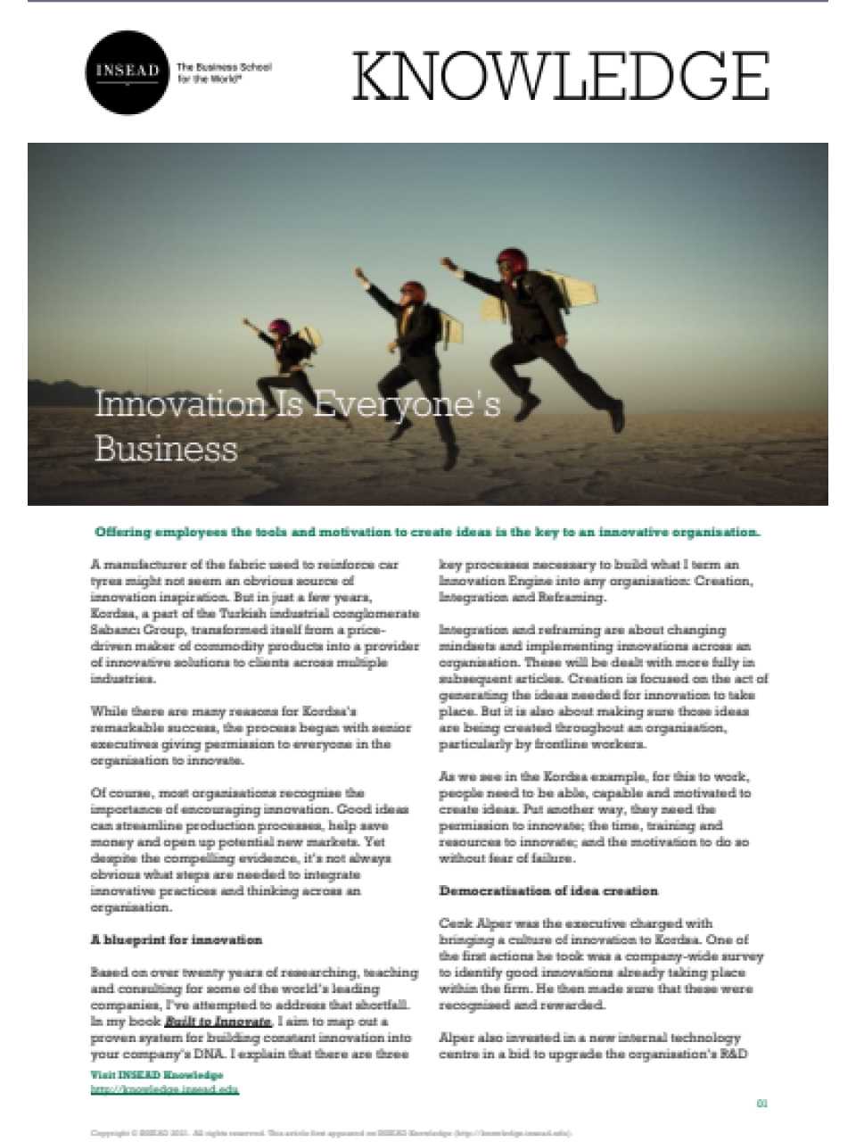 Innovation Is Everyone's Business